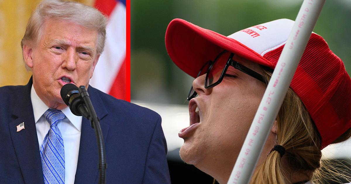 Donald Trump Clashes With Protester Who Interrupts Prez's Michigan Rally Over Epstein Ties
