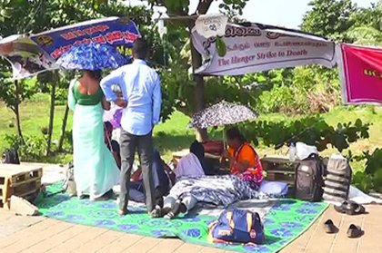 Hunger strike launched by Development Officers at Presidential Secretariat enters fourth day