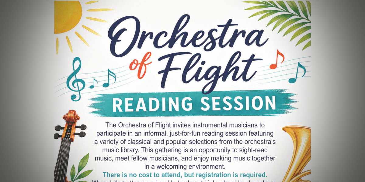 The Orchestra of Flight invites local instrumentalists to its reading session on Saturday, Aug. 15