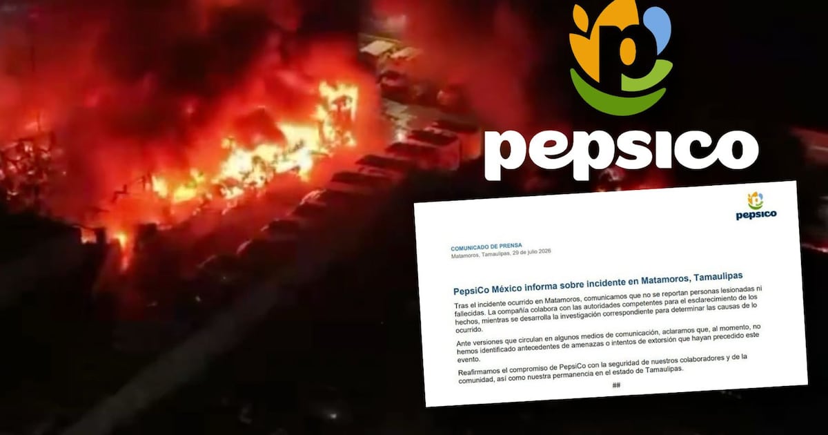 PepsiCo niega extorsión tras incendio de casi 50 camionetas en Matamoros: ‘No identificamos amenazas’