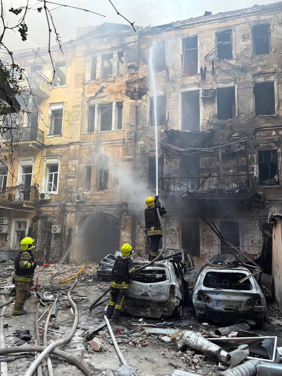 Russian missile attack damages residential buildings in Odesa, injures at least 12