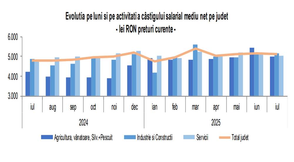 Salariile din județul Bacău rămân sub media națională