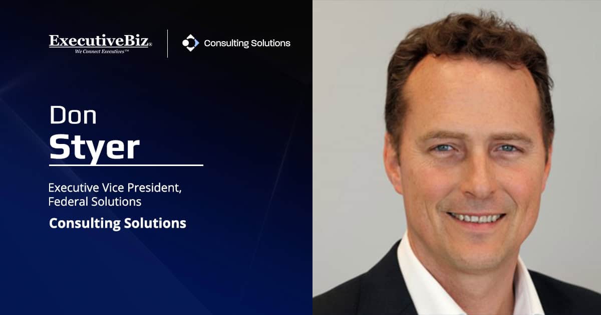 Former Serco CTO Don Styer Named Consulting Solutions EVP of Federal Solutions