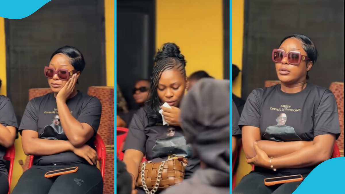 Emotional moment Efia Odo weeps uncontrollably while paying final respects to uncle