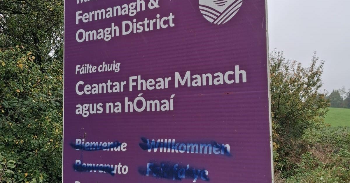 'Act of racism and hate': Road sign vandalised with spray paint