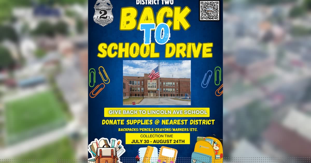 Lincoln Avenue Elementary school supply drive hosted by MPD District 2