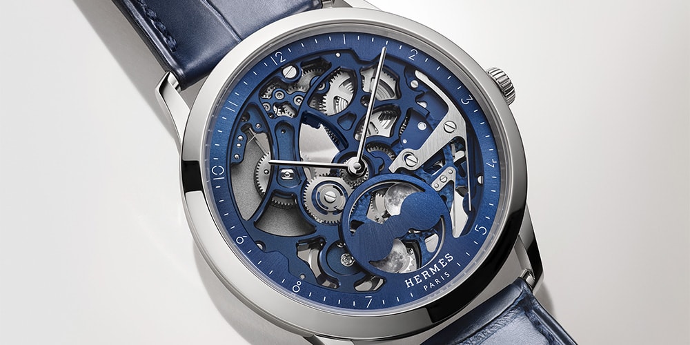 Hermès Announces a Skeletonized Slim d'Hermès Squelette Lune Timepiece