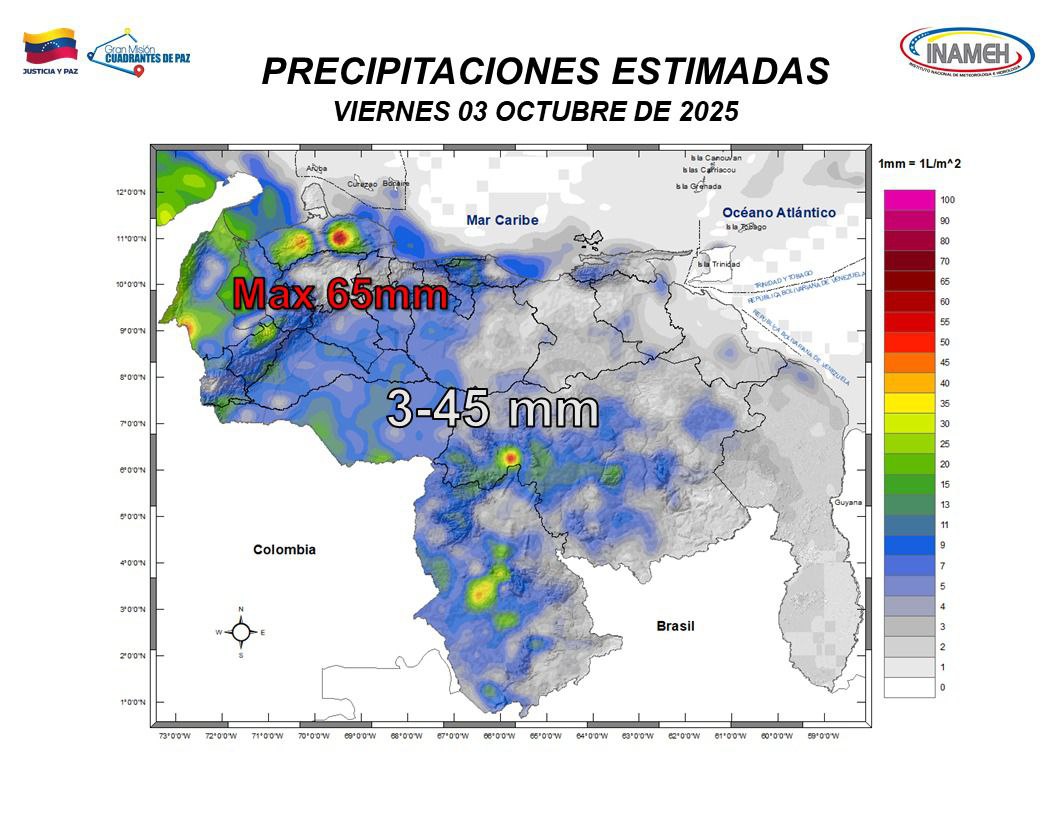 Onda tropical 41 podría provocar lluvias en algunos estados de Venezuela este #3Oct