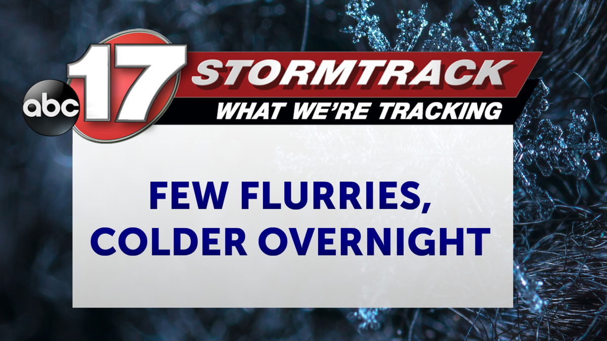Tracking a few flurries and bitter cold by tomorrow
