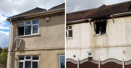 Romford home left with first floor and roof damaged after candle fire