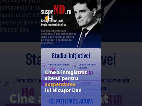 Cine a înregistrat site-ul pentru suspendarea lui Nicușor Dan