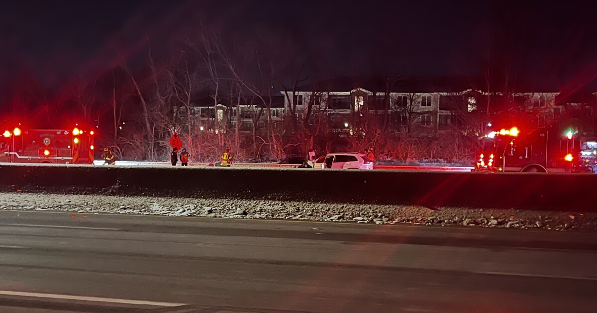 2 people taken to hospital after vehicle flips into ditch on I-75 southbound in Lexington