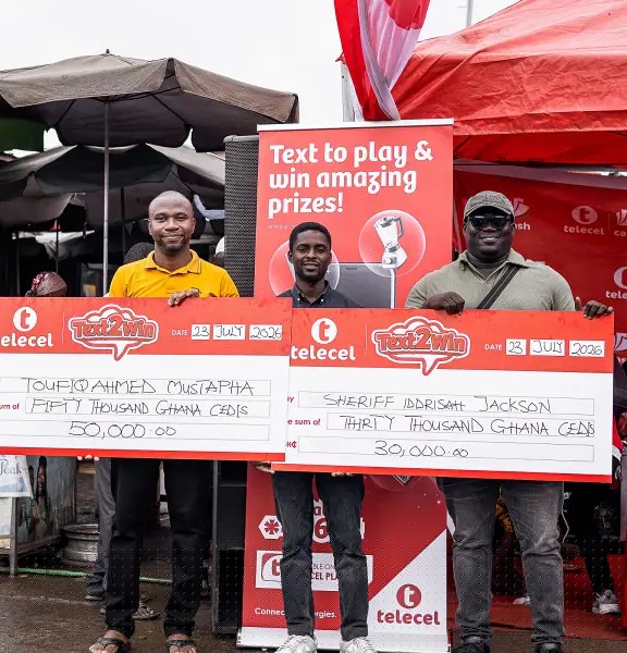 Telecel Ghana rewards Text2Win winners with GH¢90,000 as second cycle opens