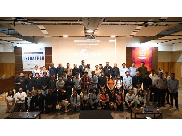 Business News | TetraTHON 2026 Concludes at Navrachana University, Celebrating AI Innovation and Indo-French Collaboration
