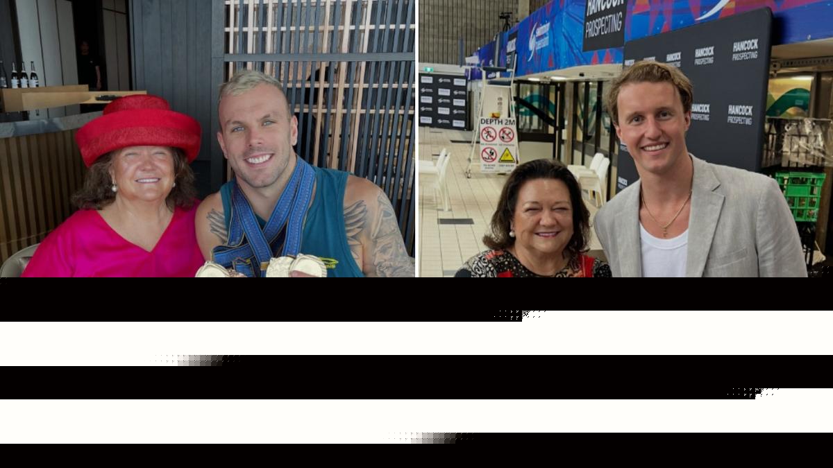 Aussie swimmers break ranks to thank Hancock Prospecting’s Gina Rinehart for medal incentives