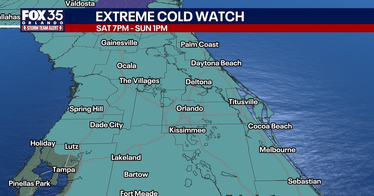 Rare 'Extreme Cold Watch' issued for all Central Florida ahead of dangerous cold this weekend