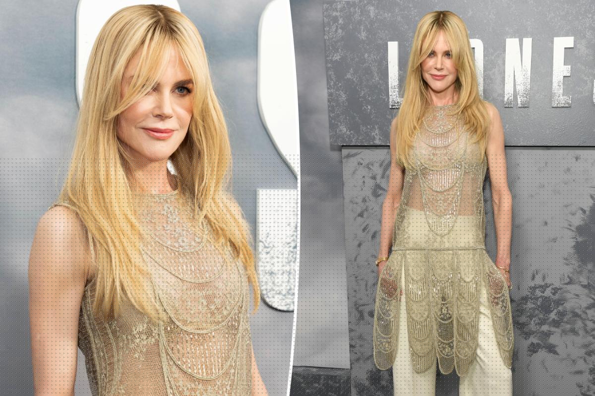 Nicole Kidman shines at ‘Lioness’ premiere in sheer metal mesh top