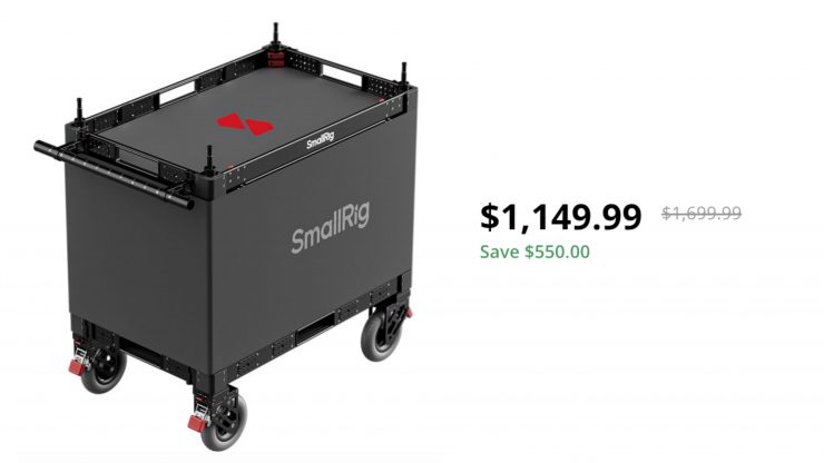 Save $550 USD on the SmallRig MD4573 36″ Video Production Camera Cart