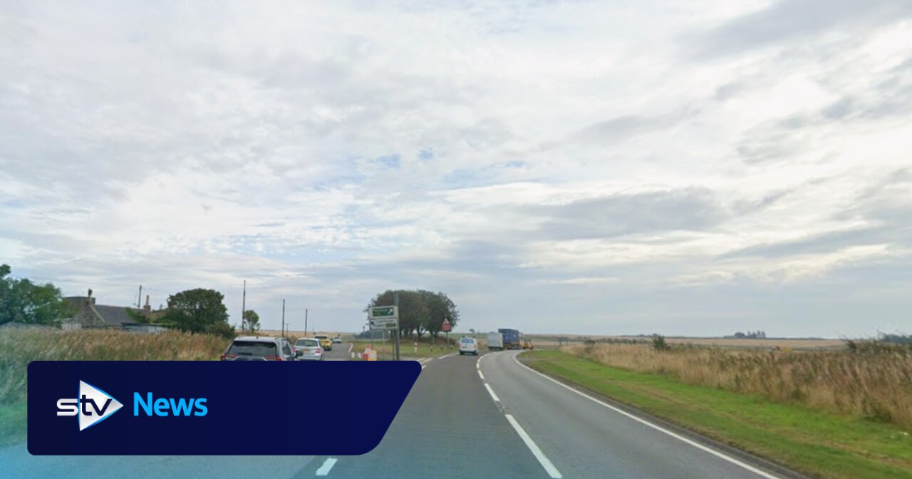 Two people taken to hospital after three-vehicle crash on A90