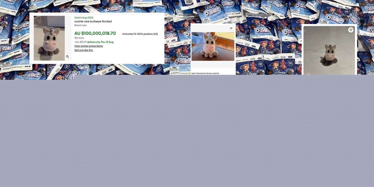 Parents Are Digging Through the Shopping Bags as a Rare Woolworths Ooshie Sparks eBay Frenzy