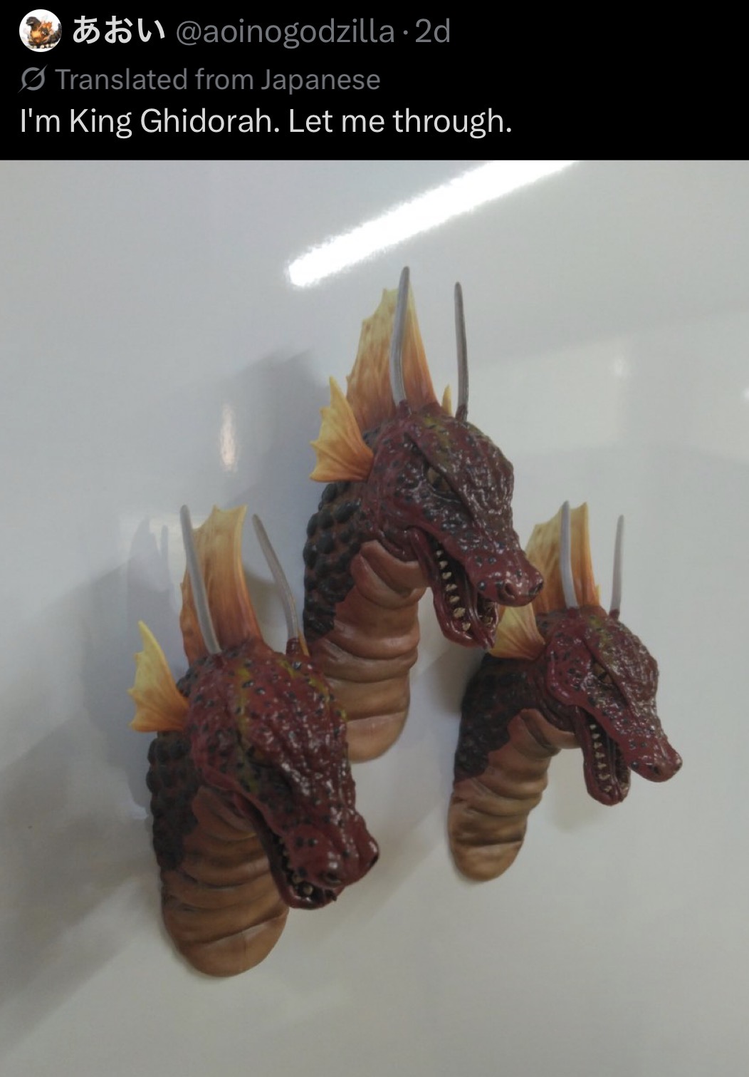 Godzilla - I’m king Ghidorah, let me through