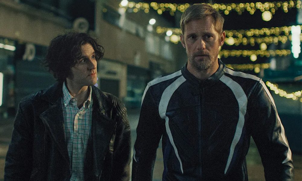 Alexander Skarsgård describes ‘Pillion’ in 3 words: lube, sweat, leather