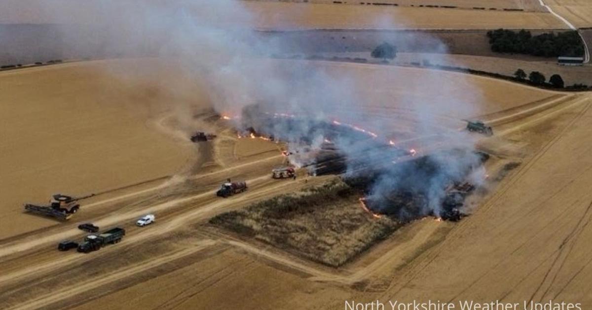 Large field fire in North Yorkshire – crews from across county tackle blaze