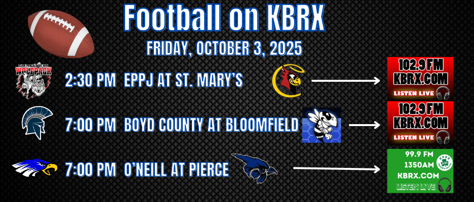 FOOTBALL ON KBRX, OCTOBER 3, 2025