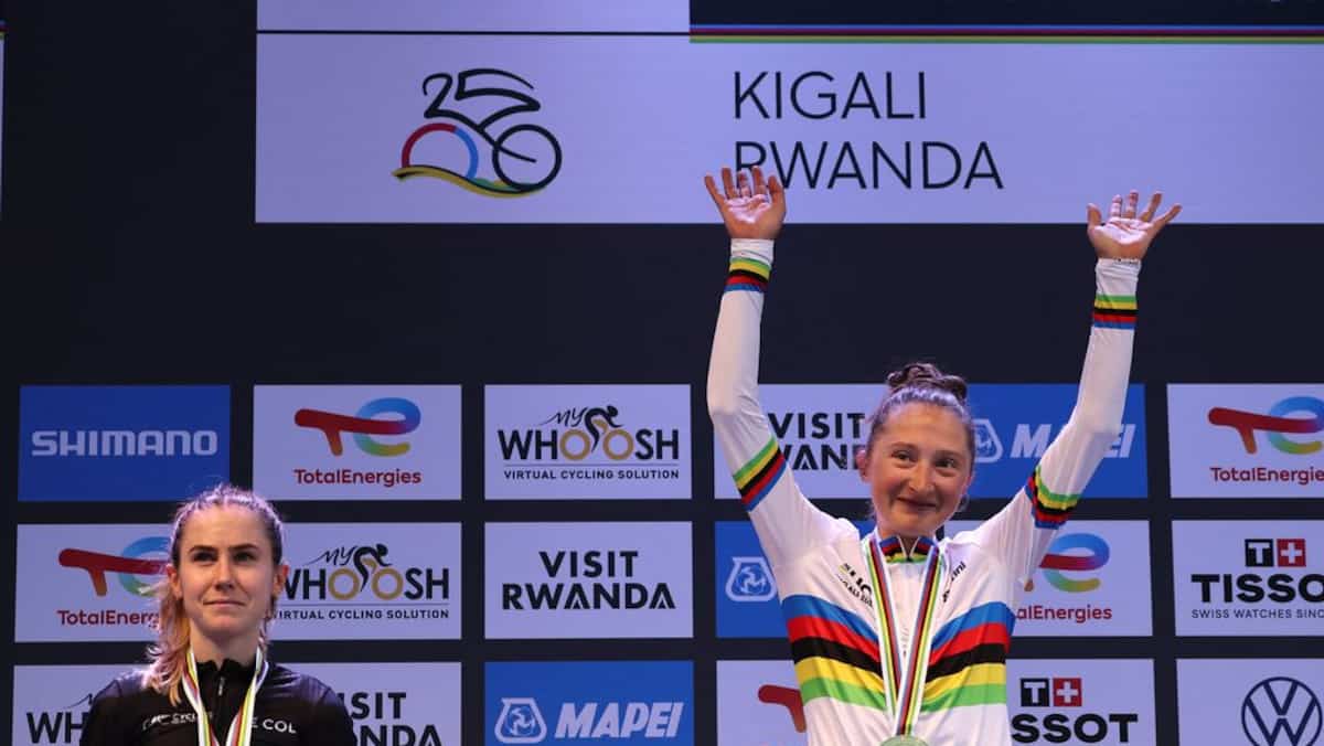 La Québécoise Magdeleine Vallieres est championne du monde de cyclisme sur route