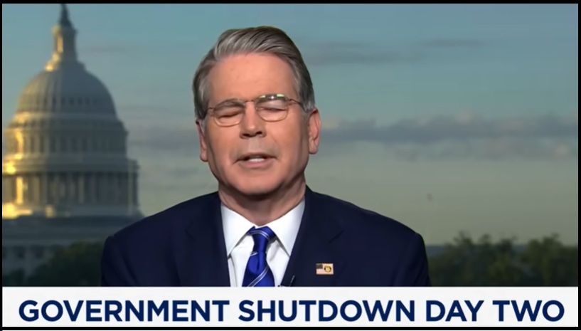 Comment on Treasury Secretary Scott Bessent Outlines Ramifications of Dem Shutdown Day #2 by Tom Wolf