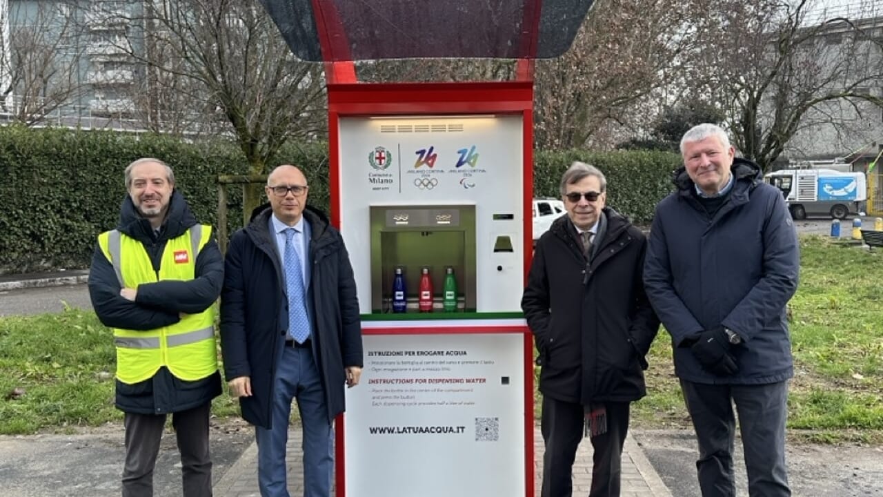 La nuova casa dell'acqua (gratis per tutti) vicino all'Arena Santa Giulia per le Olimpiadi