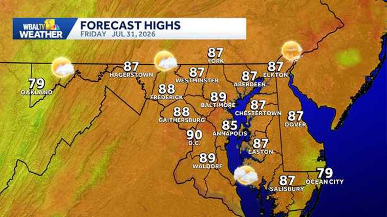 Weather: Quiet weather continues for Baltimore area
