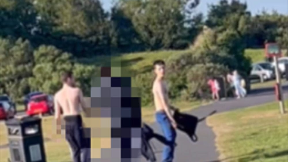 CCTV shows moment teen killers congratulate each other running after crime