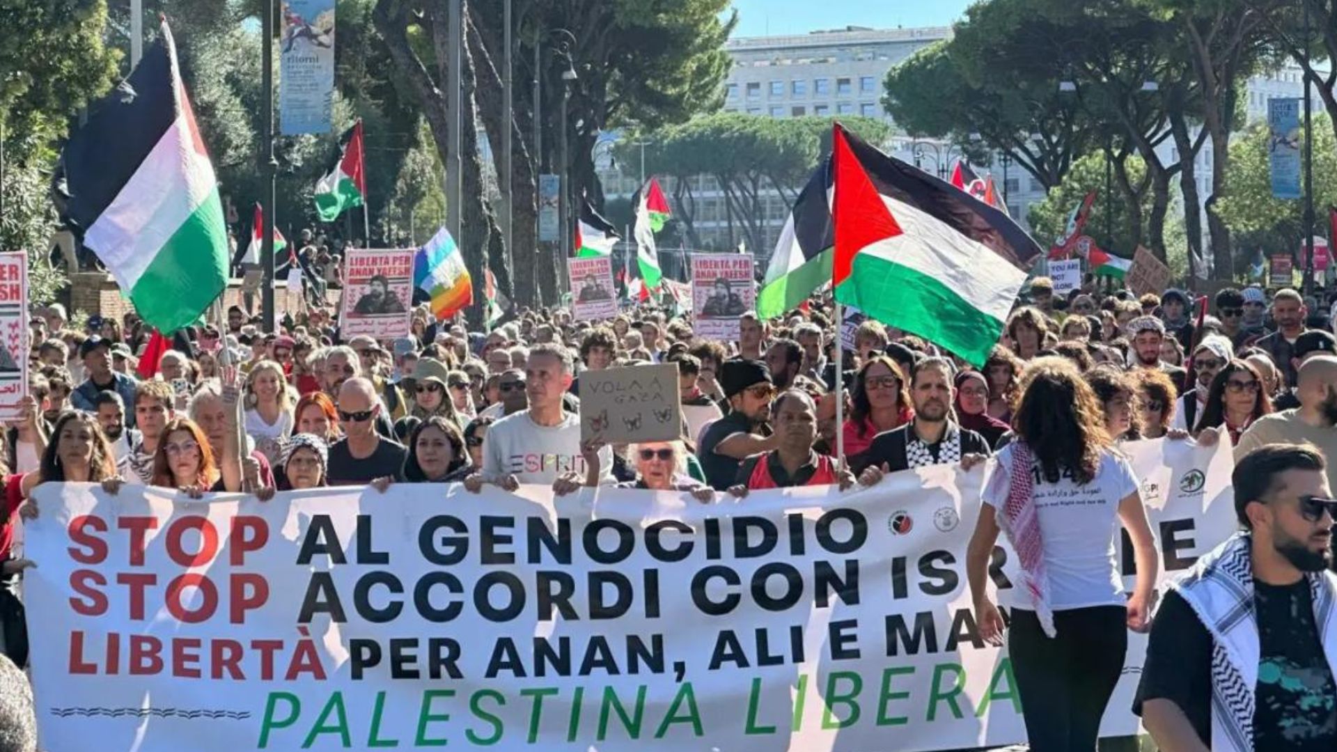Roma, gli organizzatori del corteo pro-Pal: “Siamo un milione, la Capitale è bloccata”