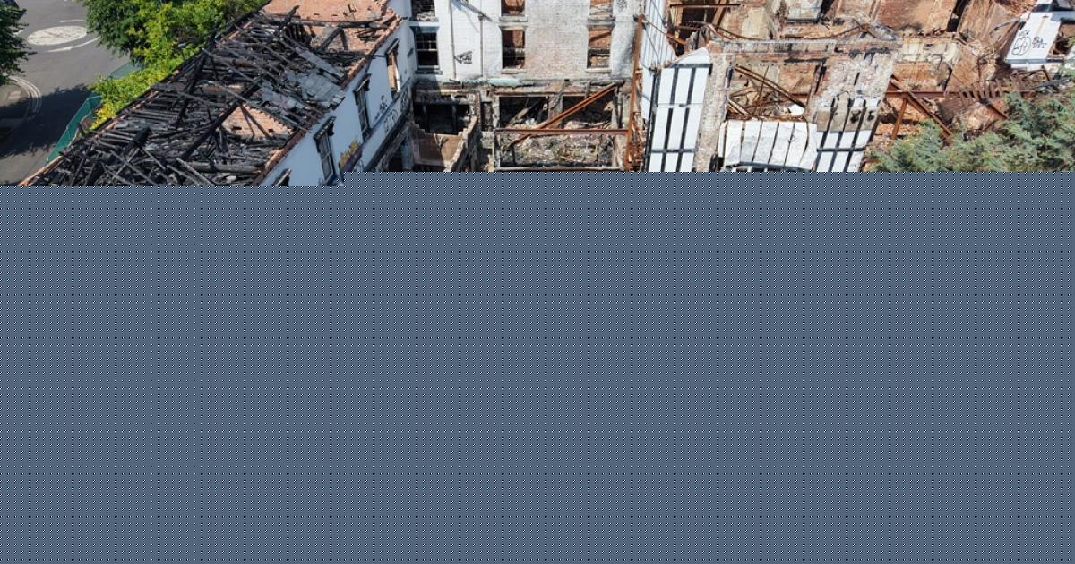New drone images reveal damage to hotel after fire that 'rocked town'