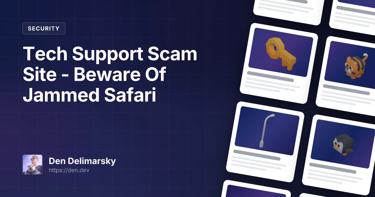 Tech Support Scam Site - Beware Of Jammed Safari