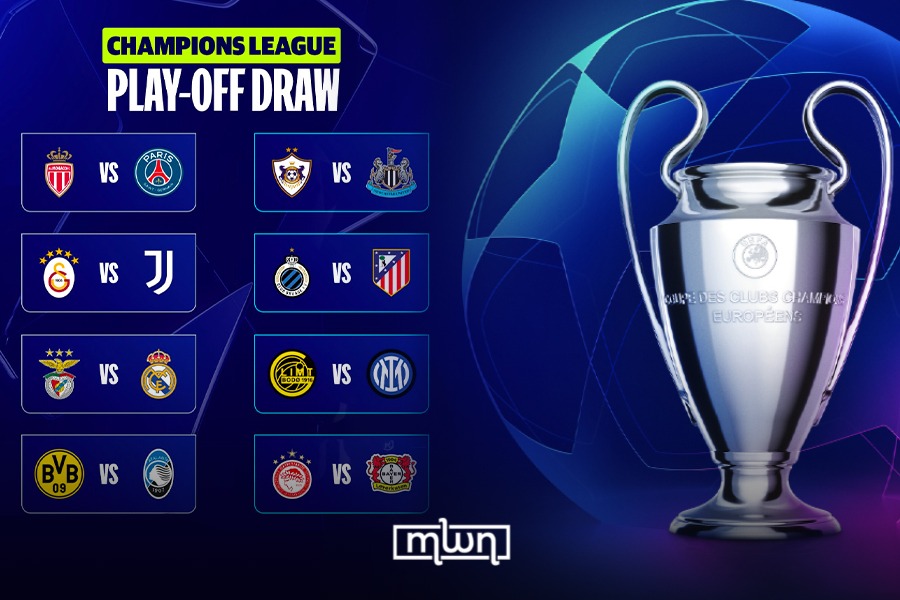Champions League 2025/26: Playoff Draw Sets Fixtures for February