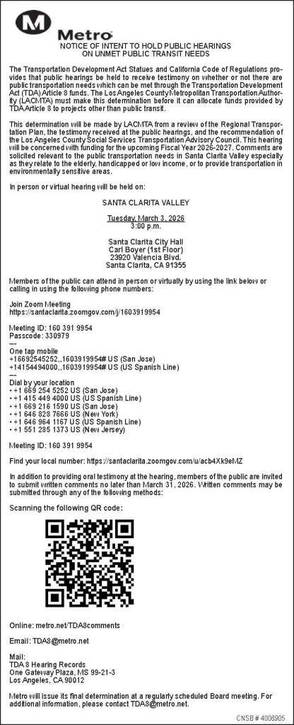 Public Notices Published January 29, 2026