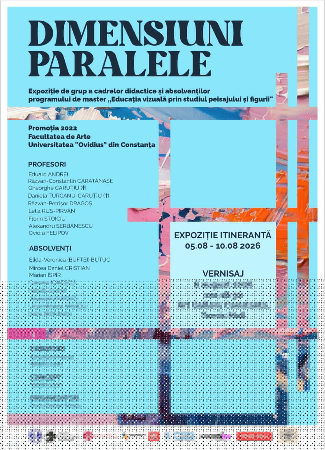 Expoziția de grup ,,Dimensiuni paralele” la Constanța