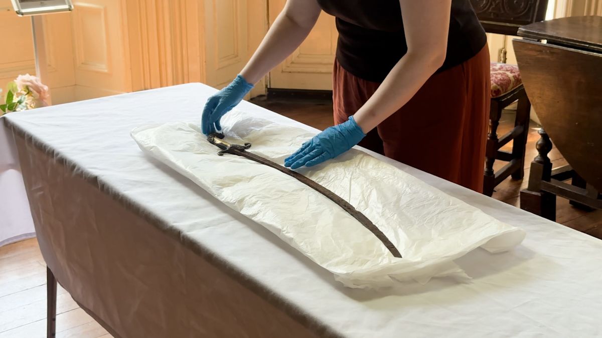 200-year-old 'Excalibur' sword emerges from lake after water levels plummet