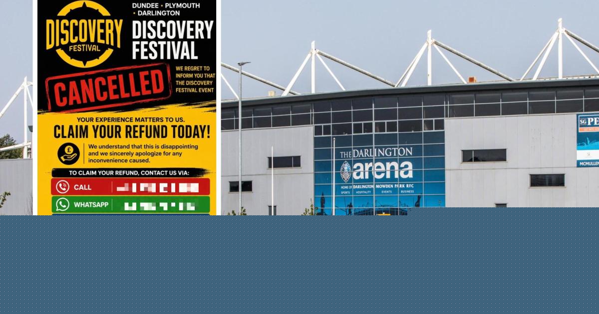 Online scam trying to swindle ticket holders of cancelled Darlington festival