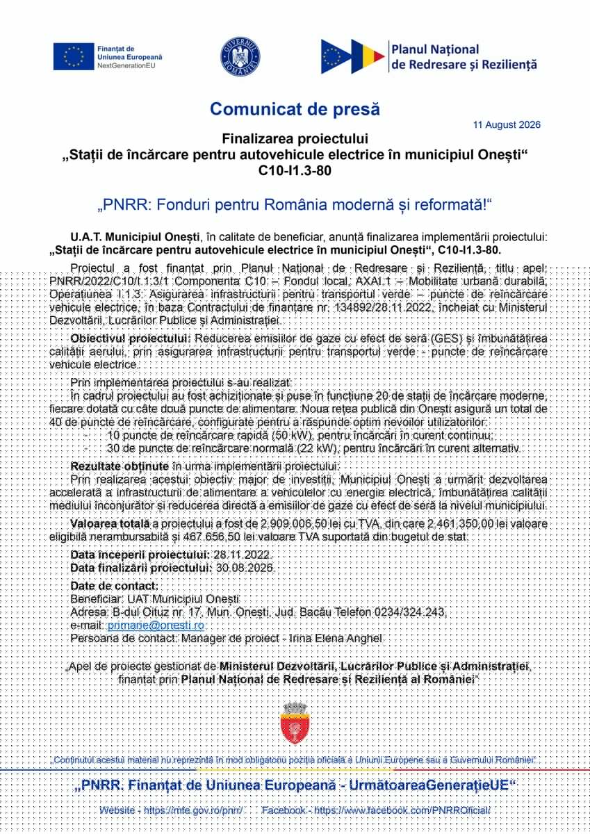 Comunicat de presă