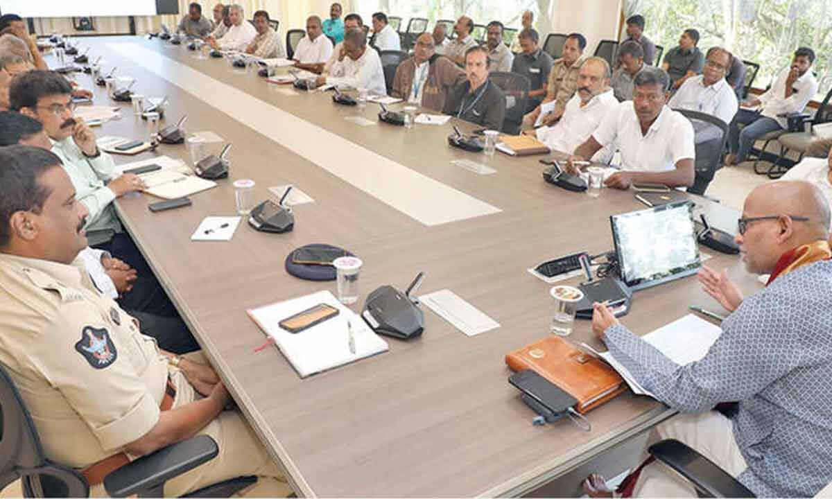 Addl EO reviews arrangements for Ramakrishna Theertha mukkoti