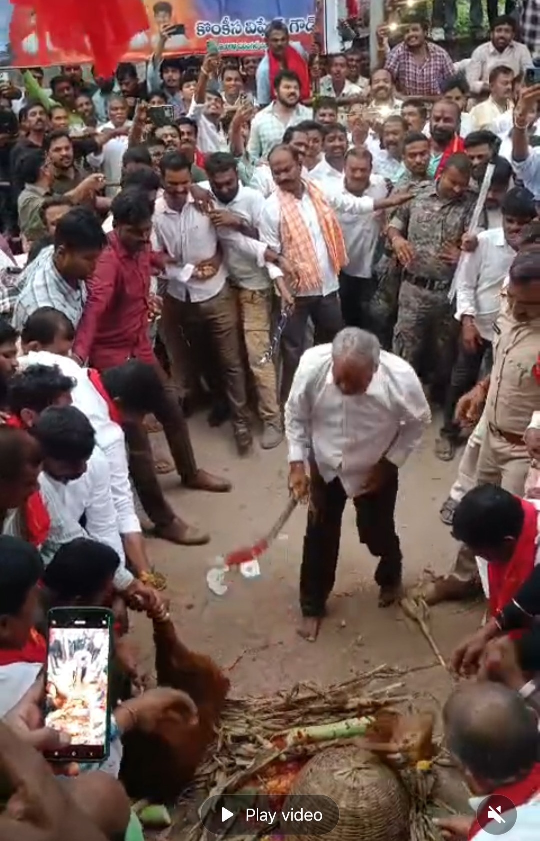 Goat Sacrifice On Gandhi Jayanti Under Police Watch Sparks Outrage In Warangal’s Narsampet