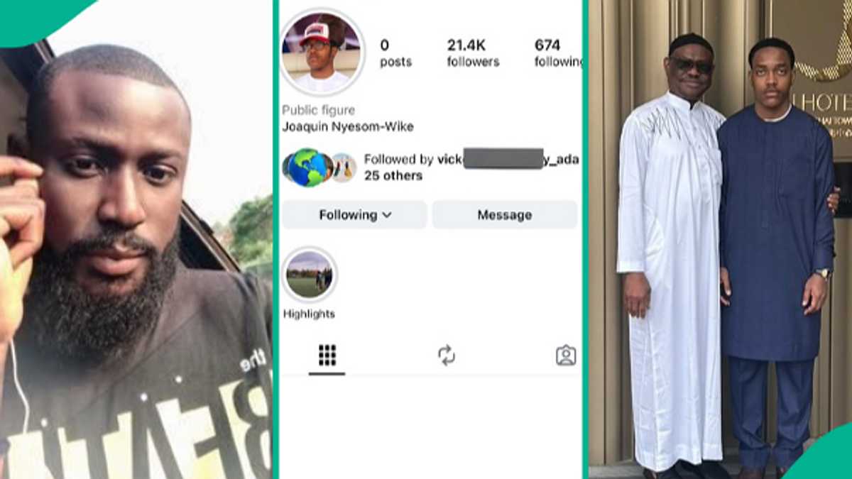 Nigerian man shares his observation about Nyesom Wike's son's Instagram page