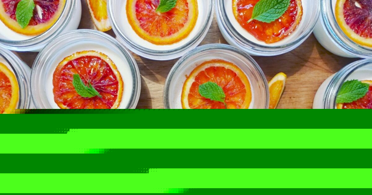 Cardamom Panna Cotta With Candied Blood Oranges