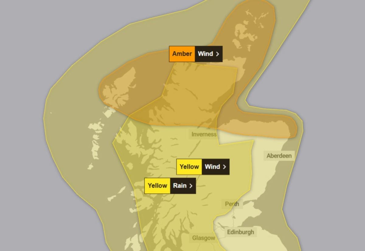 Storm Amy weather warnings for strong winds updated