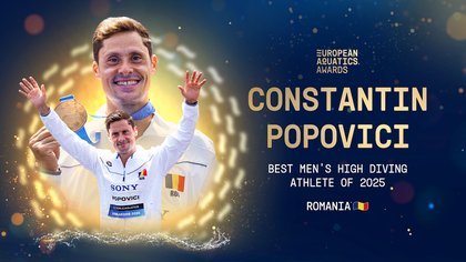 European Aquatics: Romanian Constantin Popovici voted best men’s high diver of 2025