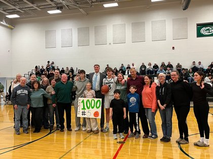 Greenfield’s Grayson Thomas reaches 1,000 career points on historic night (video)