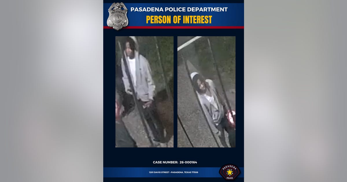 Person of interest wanted in Pasadena apartment shooting